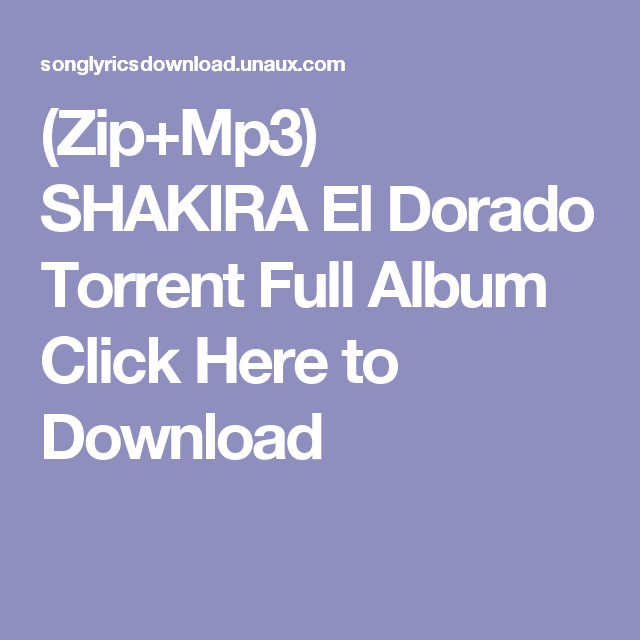 Shakira shakira album download